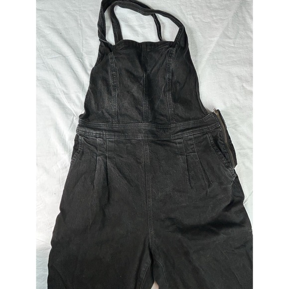 Madewell Denim - Vtg Madewell Overalls Black Tapered Size 12 Crisscross Zipper Side